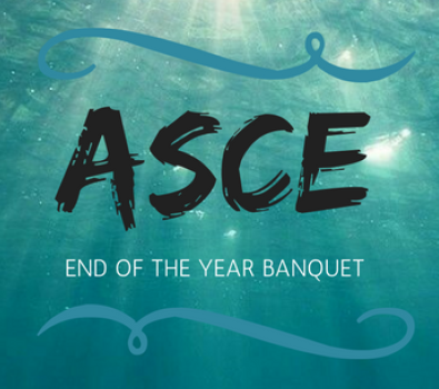 over a background of turquoise ocean are the words "ASCE END OF THE YEAR BANQUET"