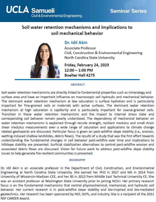 CEE  Seminar: Dr. Idil Akin