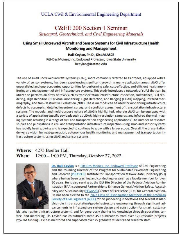 CEE 200: Dr. Halil Ceylan