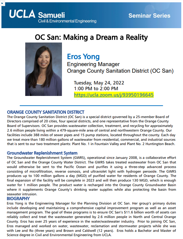 CEE 200 Seminar: Eros Yong