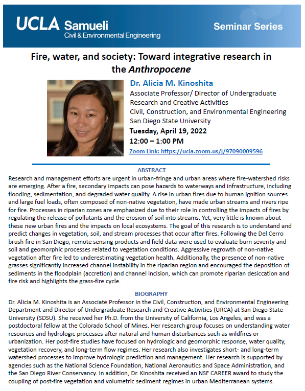 CEE Seminar: Dr. Alicia Kinoshita