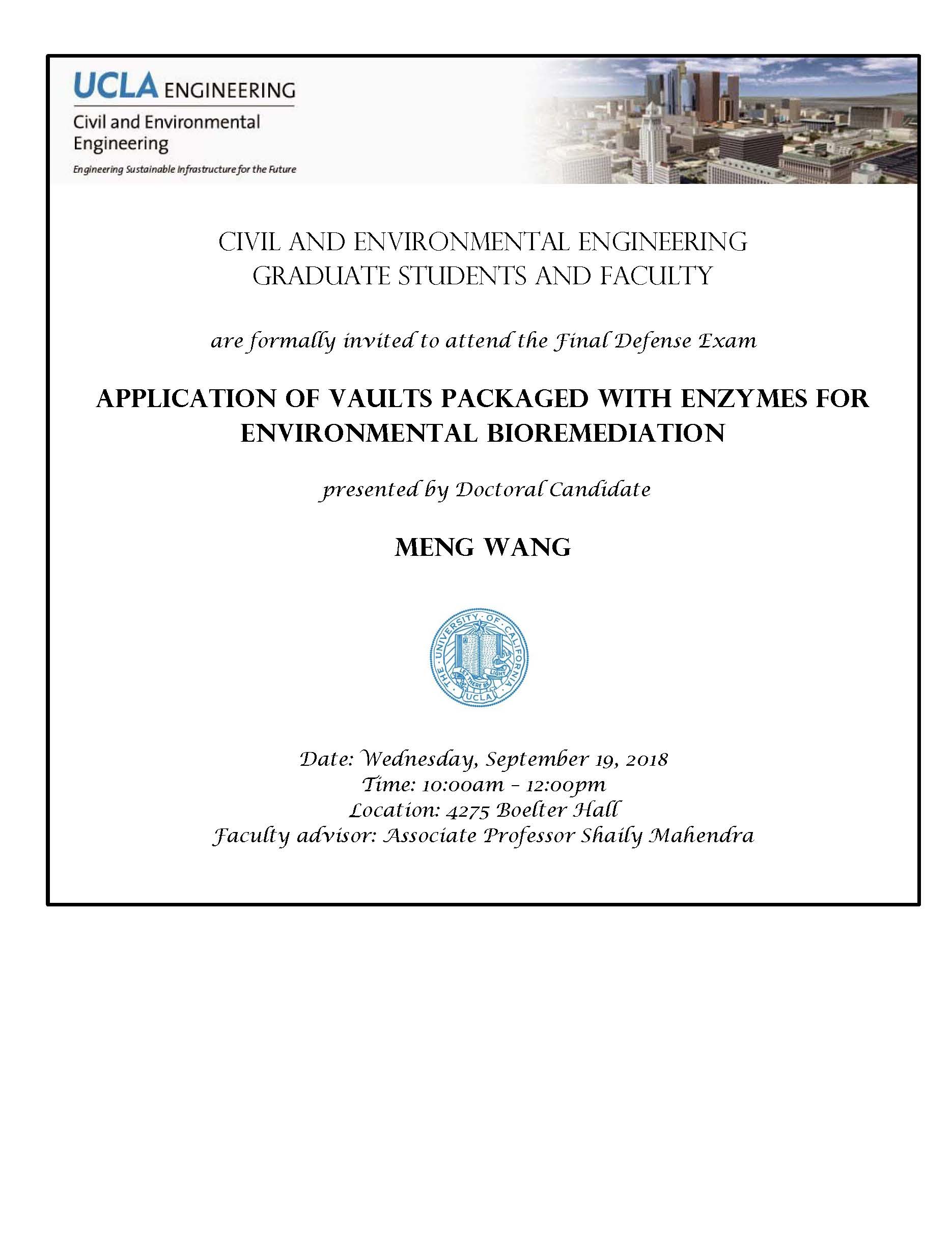 Final Defense Exam - Meng Wang