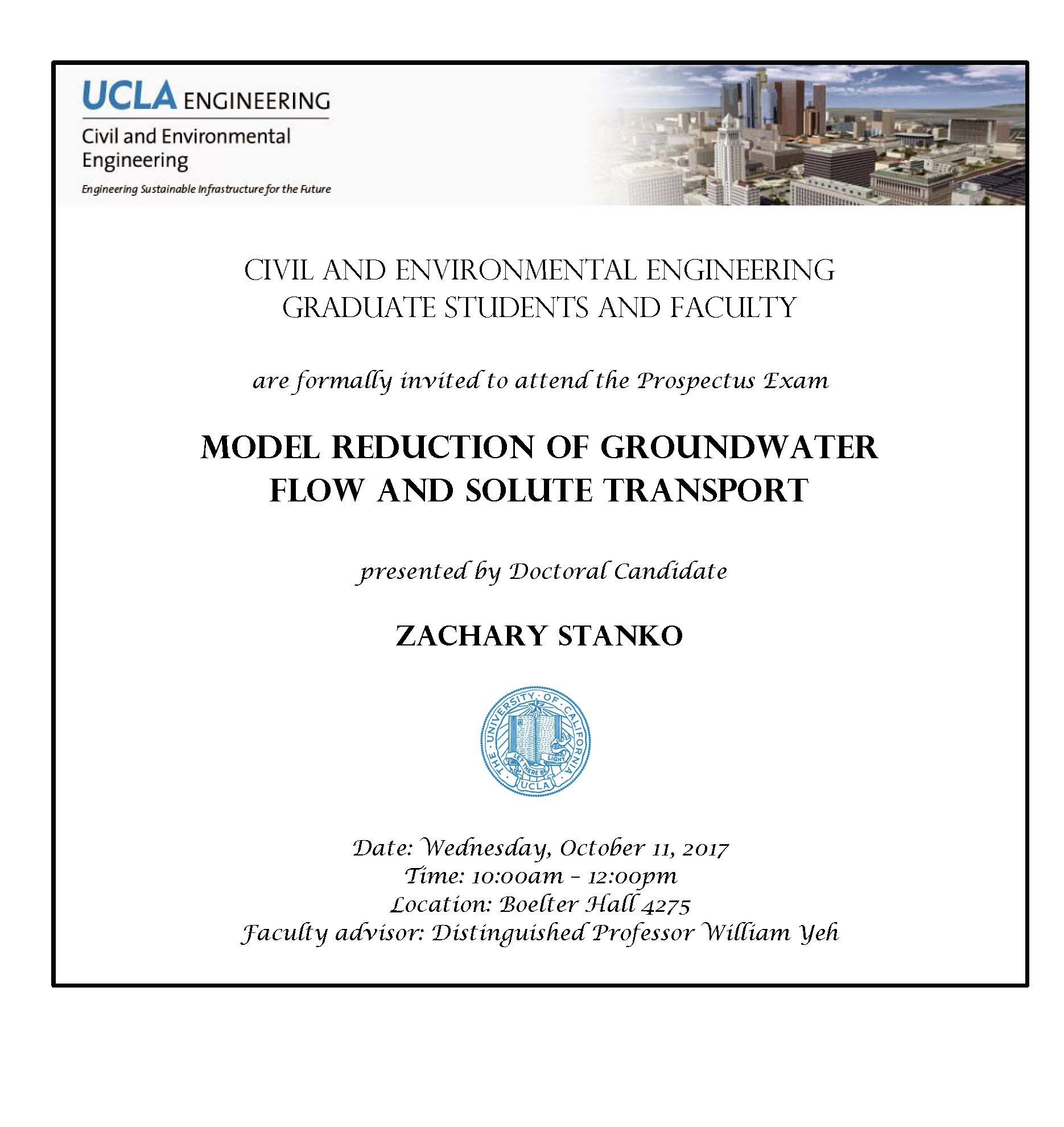 Prospectus Exam: Zachary Stanko