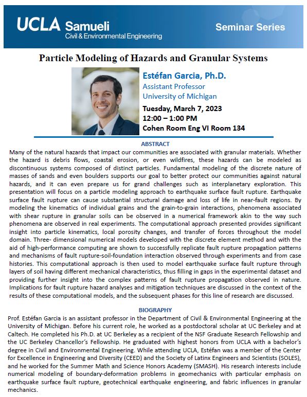 CEE Seminar: Dr. Estéfan Garcia