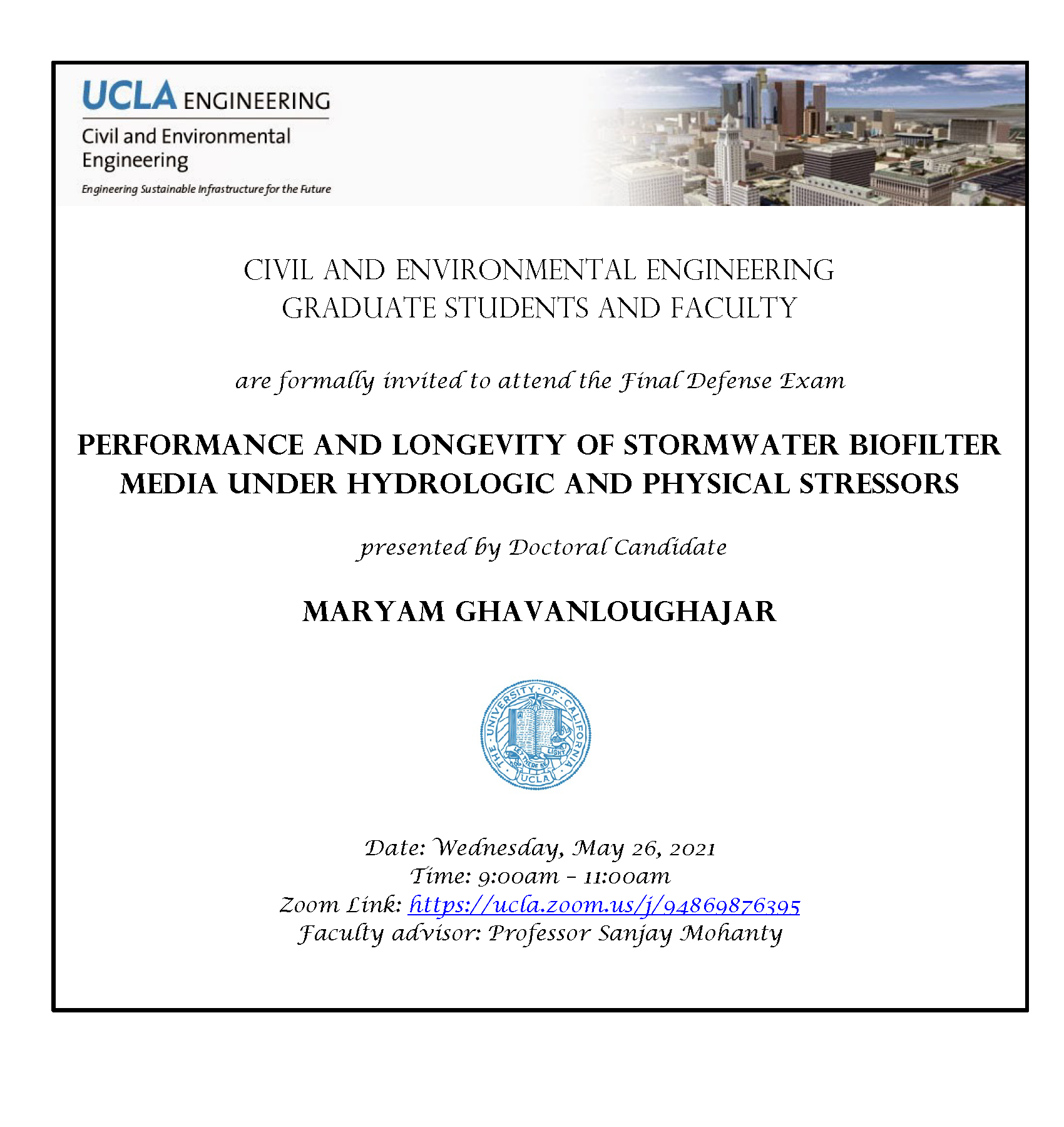 Defense Exam: Maryam Ghavanloughajar