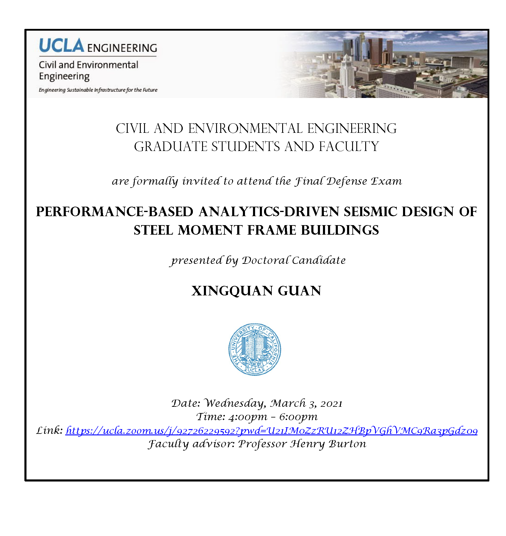 Defense Exam: Xingquan Guan