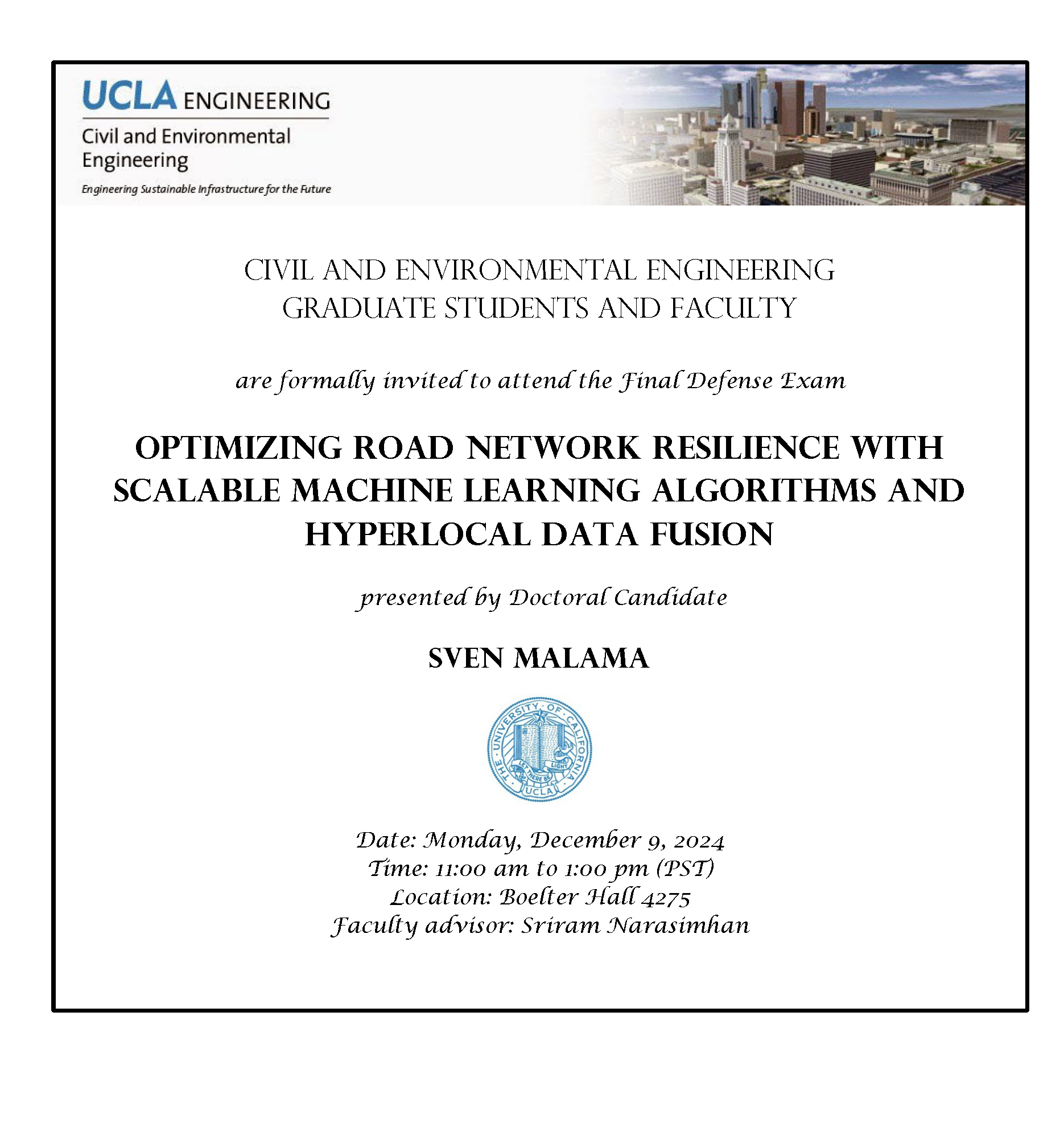Defense Exam: Sven Malama