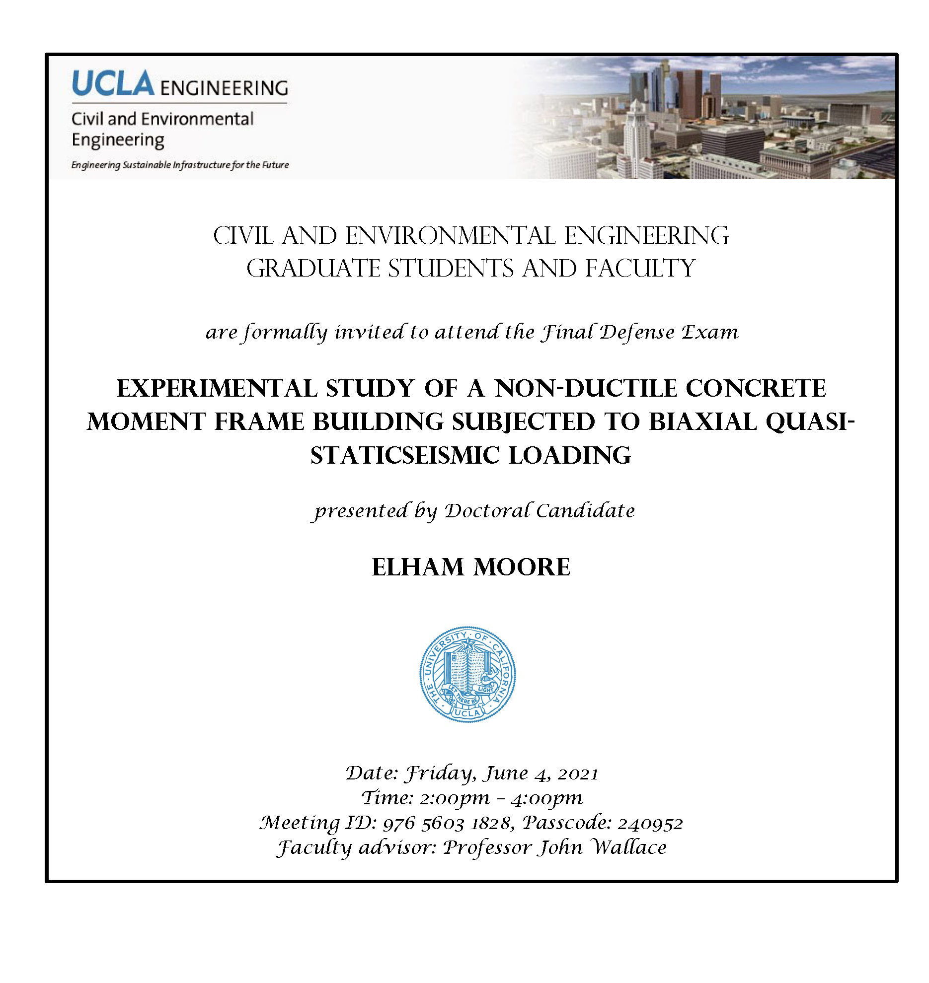 Defense Exam: Elham Moore