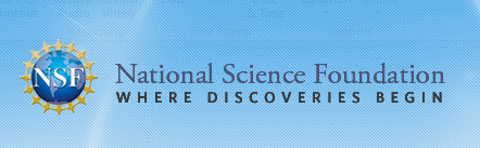 NSF logo. reads "NSF National Science Foundation WHERE DISCOVERIES BEGIN"