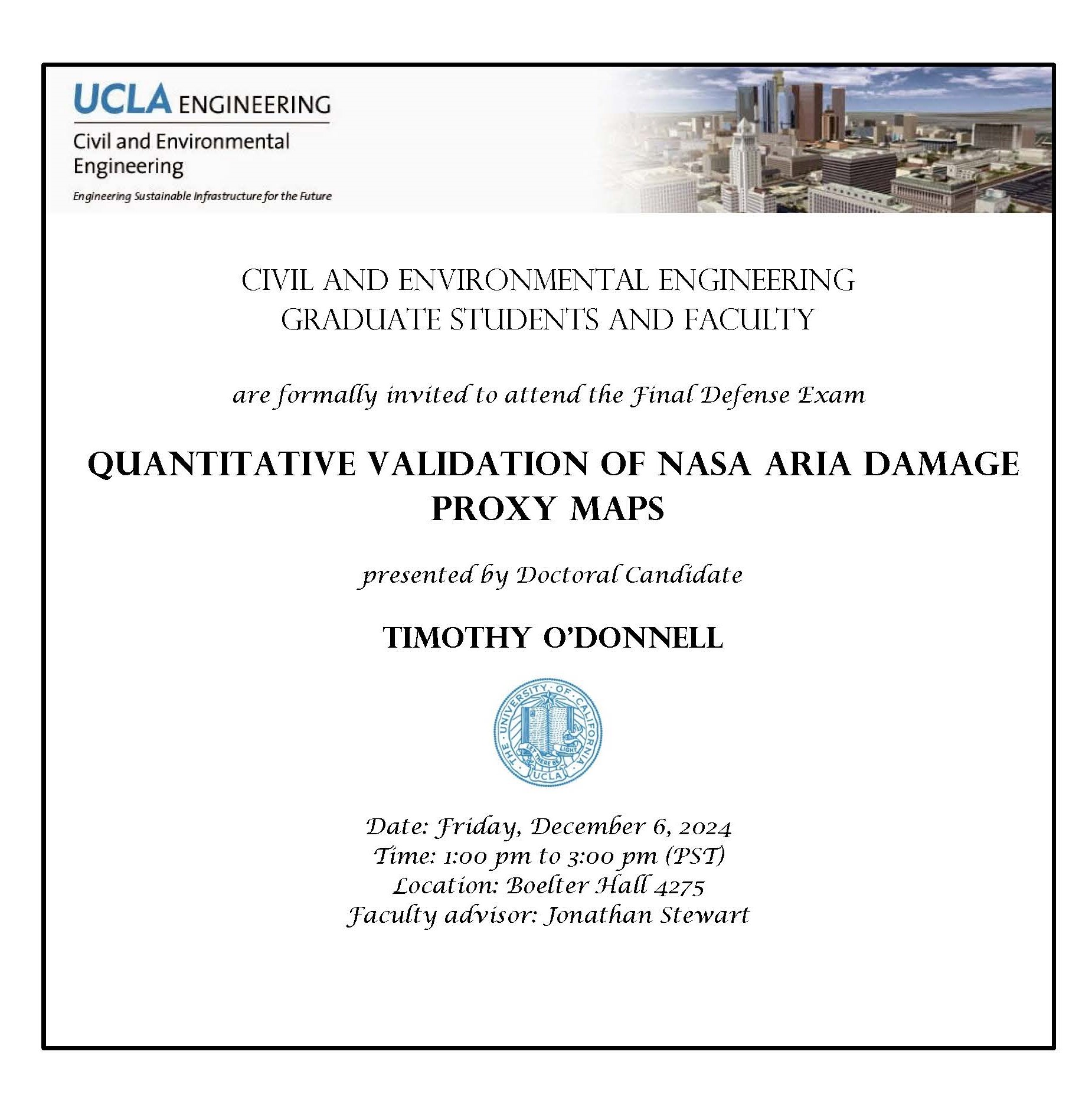 Defense Exam: Timothy O'Donnell