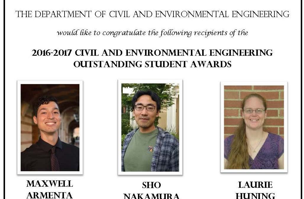 2016-2017 Outstanding Student Awards