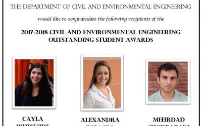 2017-18 C&EE Outstanding Student Awards