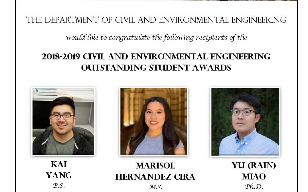 2018-2019 C&EE Outstanding Student Awards