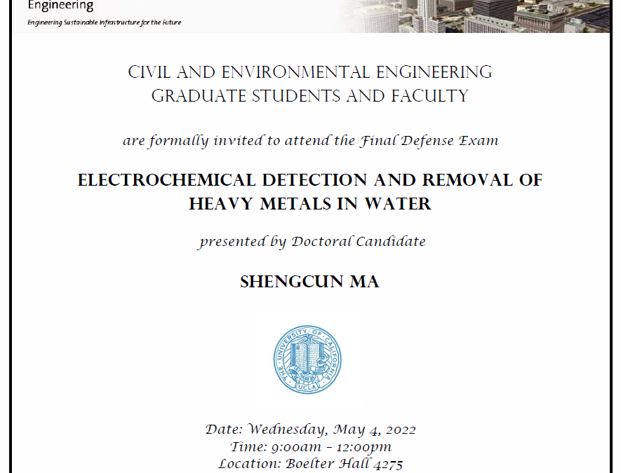 Shengcun Ma defense exam flyer