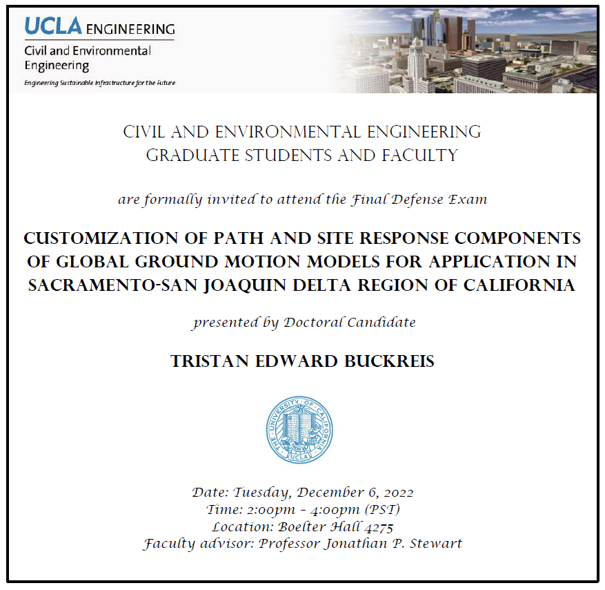 Defense Exam: Tristan Edward Buckreis