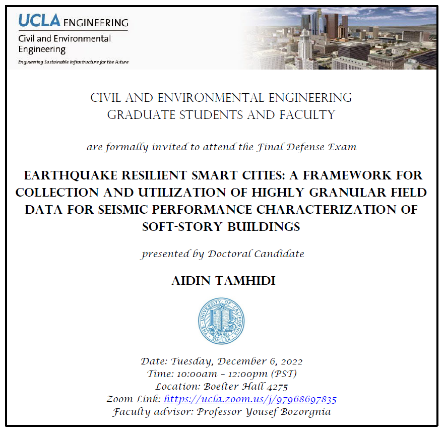 Defense Exam: Aidin Tamhidi