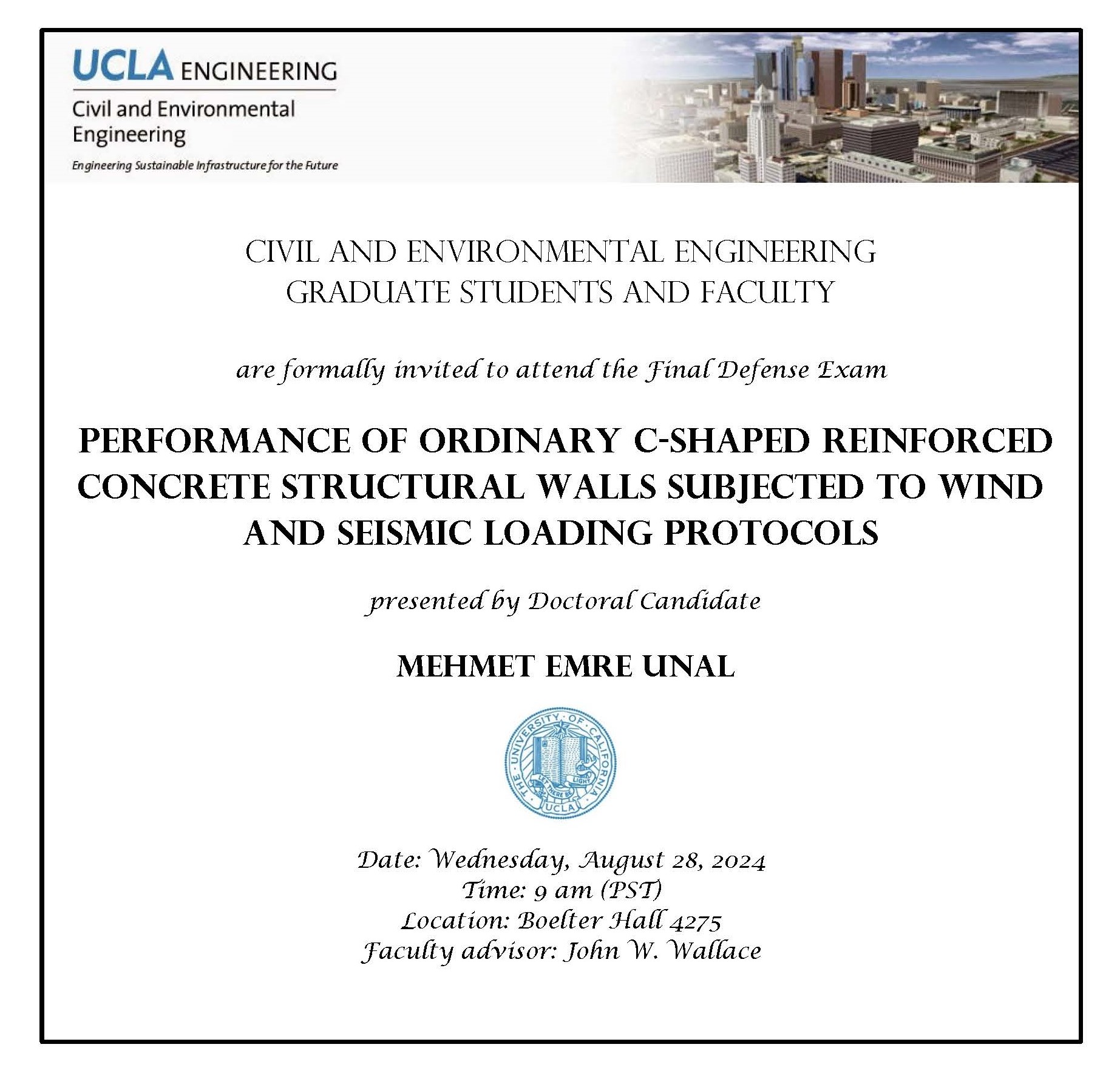 Defense Exam: Mehmet Emre Unal