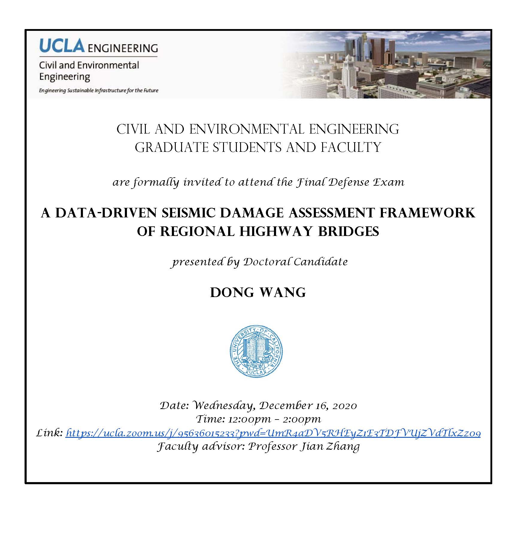 Defense Exam: Dong Wang