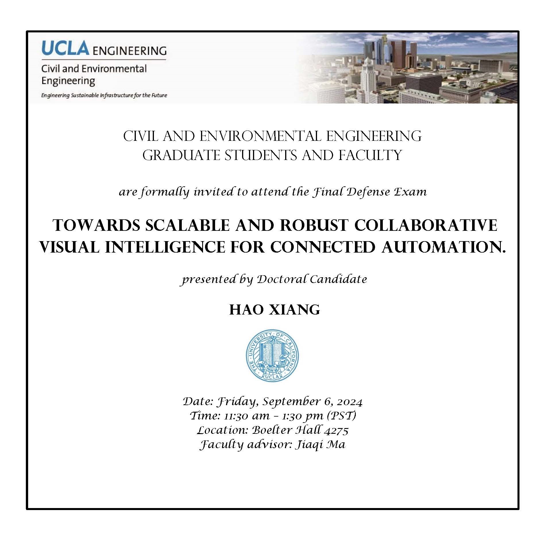 Defense Exam: Hao Xiang