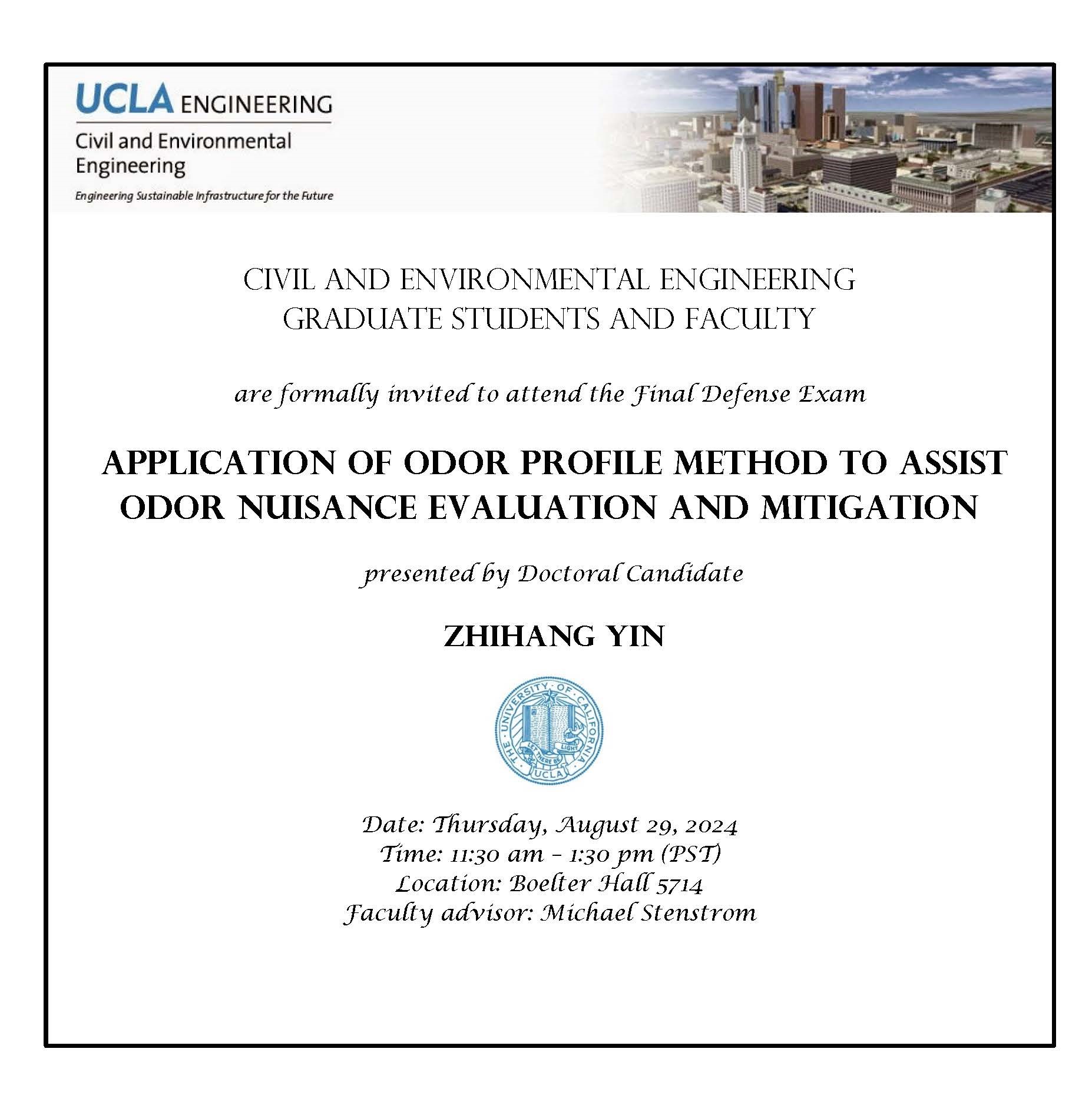 Defense Exam: Zhihang Yin